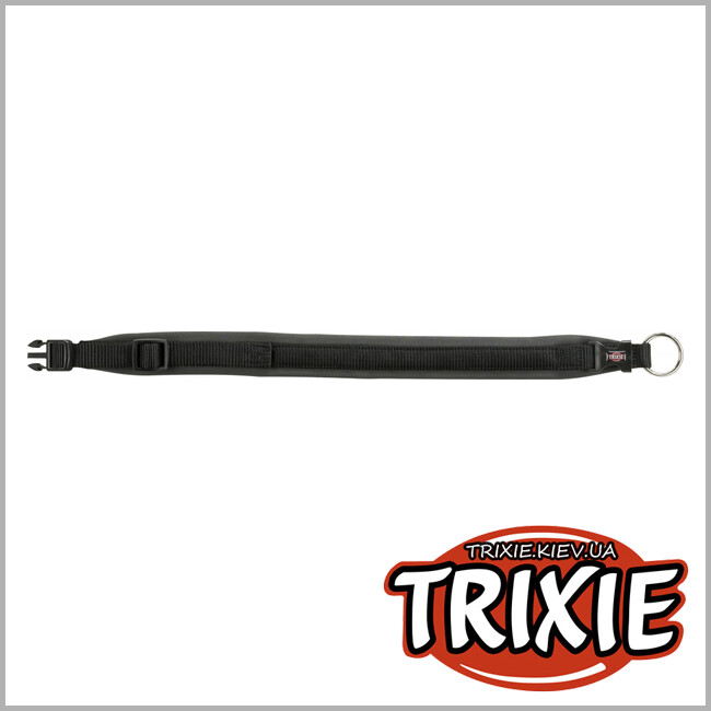 ТРІКСІ Україна - Нашийник Premium - TRIXIE з неопренів.підкладкою (M–L: 42–48см/20мм, чорний/графіт)