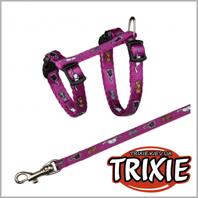 ТРИКСИ Украина - Шлея для котят TRIXIE  (21-33см/ 8мм/ 1,20м)