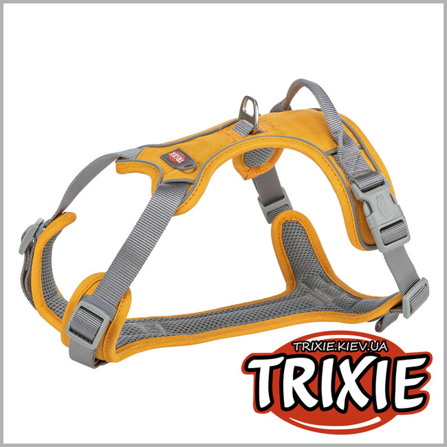ТРІКСІ Україна - Шлея для собак Trixie  "Premium active", S-M: 39-56см/15мм, карі
