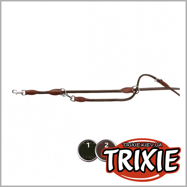 ТРИКСИ Украина - Поводок кожаный для собак TRIXIE (Размер:2м/13мм, Цвет:коричневый)