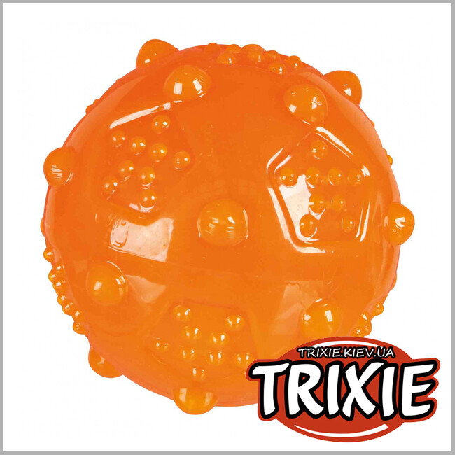 ТРИКСИ Украина - Мяч с шипами со звуком для собак TRIXIE ( Каучук TPR  7см)
