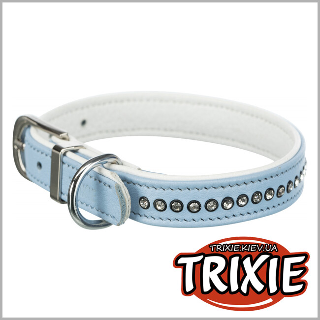 ТРИКСИ Украина - Ошейник для собак Trixie Active Comfort со стразами (светло-синий, XXS-XS, 17-21 cm/12 mm*17-21 cm)
