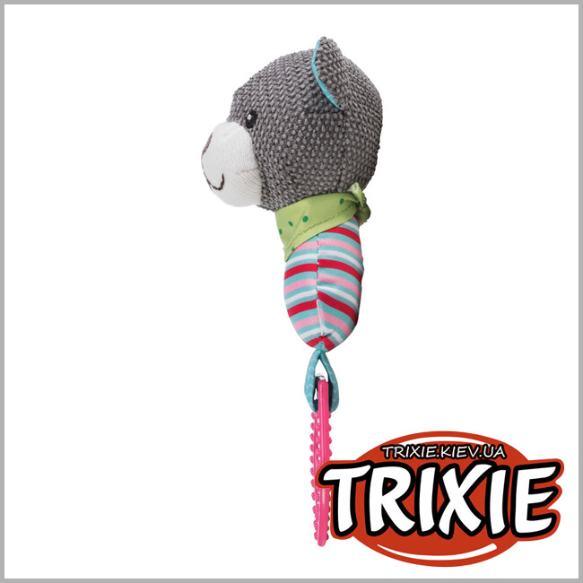 ТРИКСИ Украина - Мишка Junior TRIXIE с кольцом (ткань/полиэстер, 23см)