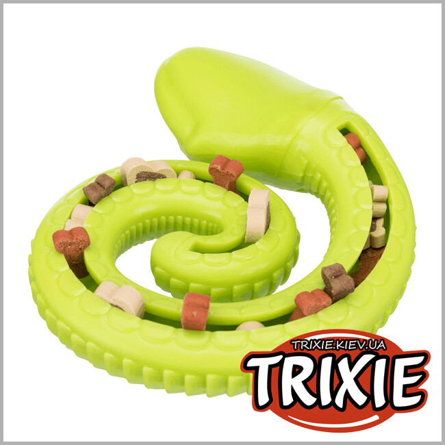 ТРИКСИ Украина - Змея для медленной еды Trixie Snack Snake (TRP резина со звуком 18 см)