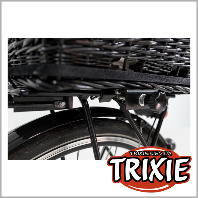 ТРИКСИ Украина - Корзина для автоперевозок Trixie 13117 с решеткой, ива и металл, 35х49х55см, черный