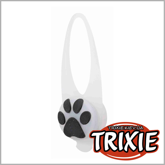 ТРИКСИ Украина - Брелок - клипса Trixie 13440 "Flasher" на ошейник для собак, 2.4х8 см, белый
