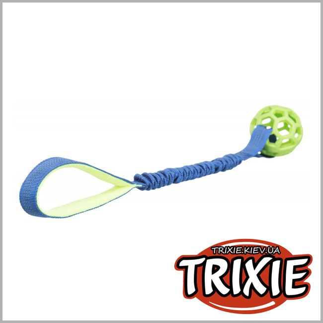 ТРІКСІ Україна - Іграшка з м'ячиком та амортизатором для тренування TRIXIE Bungee Tugger (з амортизатором 7/48см)