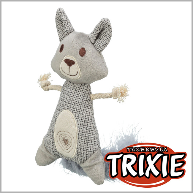 ТРІКСІ Україна - Іграшка для котів Trixie 45682 Єнот XXL плюш тканина і пір'я з котячою м'ятою 30 см