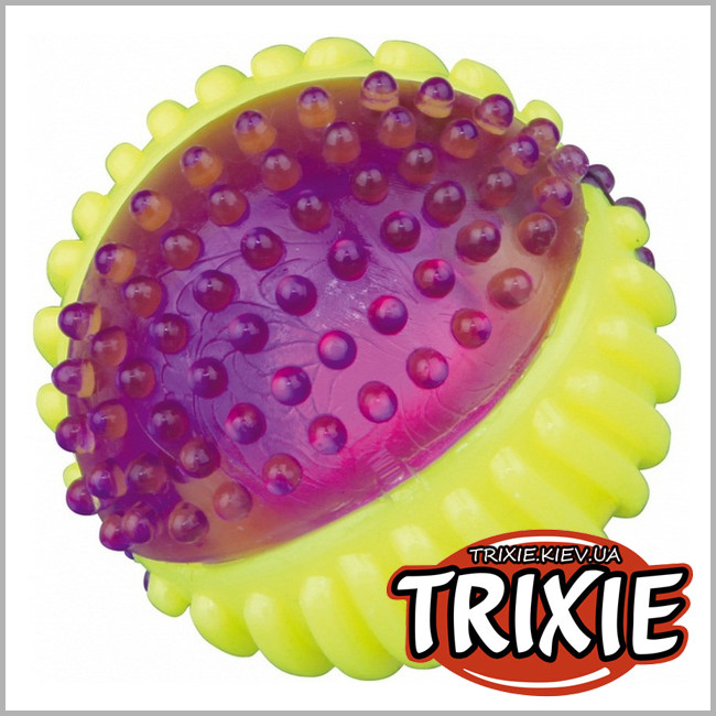 ТРИКСИ Украина -  TPR мигающий мяч для собак TRIXIE