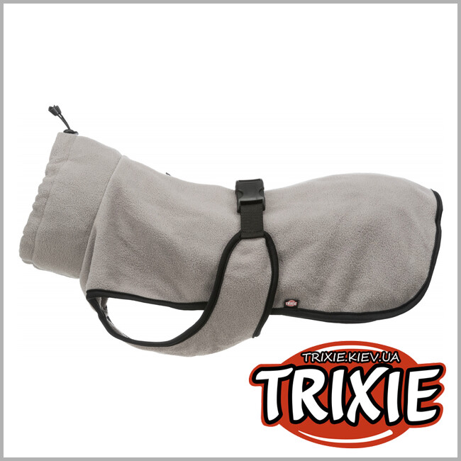 ТРИКСИ Украина - Водоотталкивающее пальто из флиса Trixie Grenoble (серый, S, 48*44-70*40 cm)
