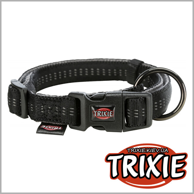 ТРИКСИ Украина - Ошейник Softline Elegance-TRIXIE (XS-S: 25-35см/15мм, черный/графит)