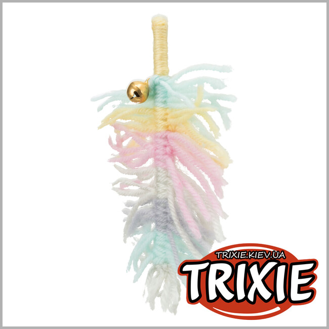 ТРИКСИ Украина - Перо с колокольчиком Trixie 45717 (полиэстер), 14см