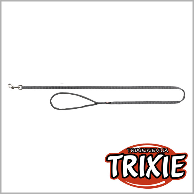 ТРІКСІ Україна - Повідець для собак Trixie 200313 Premium графітовий з неопреновою підкладкою розмір L-XL 1 м/25 мм