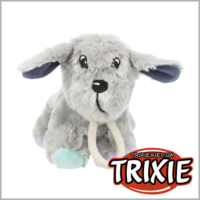 ТРИКСИ Украина - Собака  Trixie Junior Dog с канатом (плюш со звуком 24см)