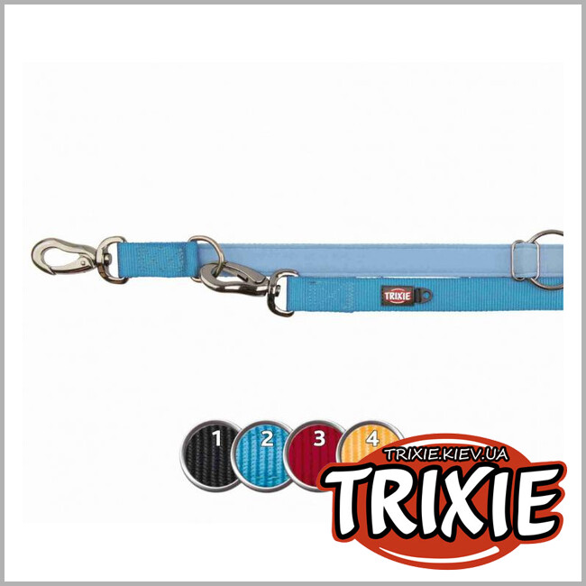 ТРИКСИ Украина - Поводок-перестёжка для собак Experience-Trixie (Размер M-L: 2м/20мм, синий, нейлон)