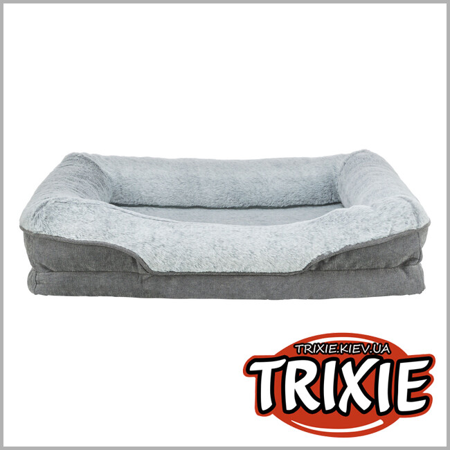ТРИКСИ Украина - Лежак "Lino vital" ортопедический для собак Trixie 374052, 110х75см, серый/светло-серый