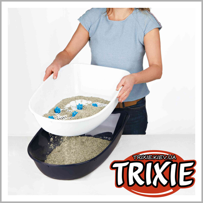 ТРІКСІ Україна - Туалет із розділеною системою Trixie Berto Hygienic separate (39*22*59cm блакитний/петрол/білий)