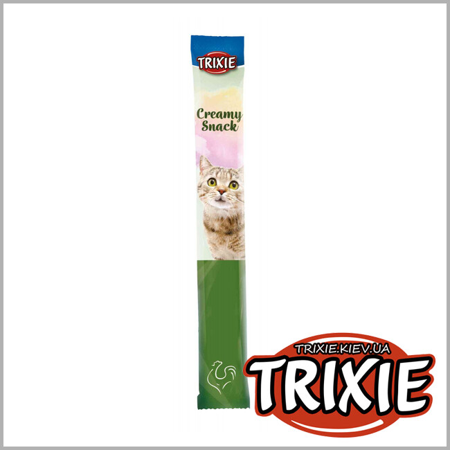 ТРИКСИ Украина - Лакомство  Trixie Creamy Snacks (биотин / лосось / птица + печень 15g * 6 шт)