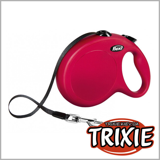 ТРИКСИ Украина - Флекси TRIXIE - New CLASSIC (L 8м. до 50кг. красный)