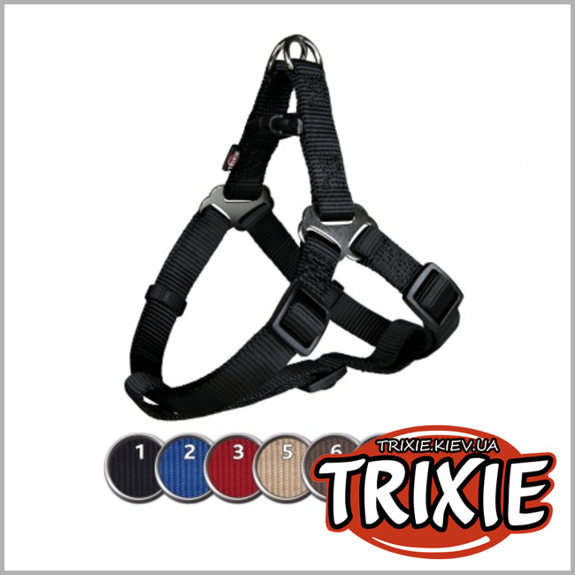 ТРІКСІ Україна - Шлей з підкладкою для собак TRIXIE - Premium (Розмір:30-40см/10мм, Колір:чорн)