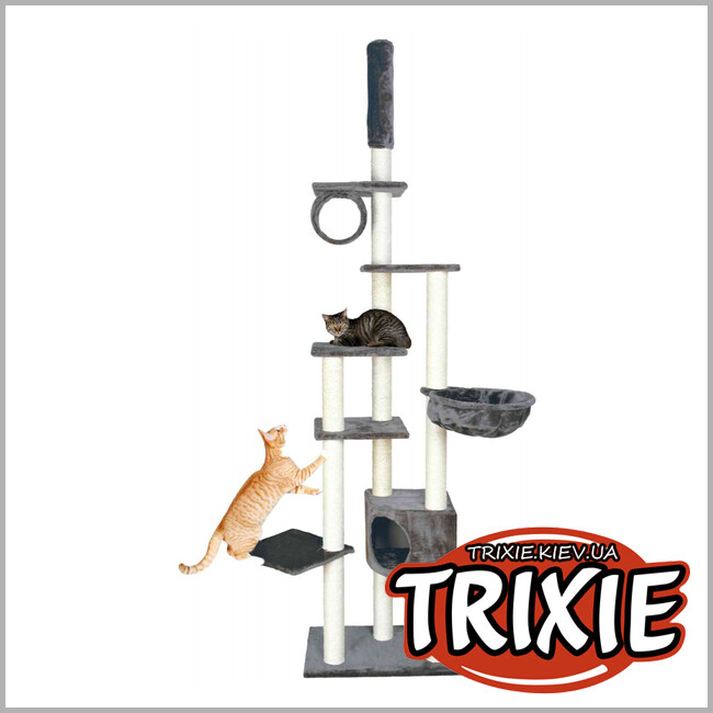 ТРИКСИ Украина - Домик для кошки TRIXIE - Madrid (Высота: 240-270см, Цвет: серый)