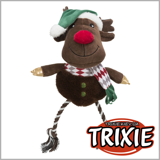ТРИКСИ Украина - Рождественский олень Trixie 92578 (плюш/хлопок), 49см