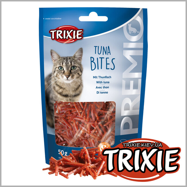 ТРИКСИ Украина - Лакомство для кошек Trixie 42734 Tuna Bites тунец и курица 50г