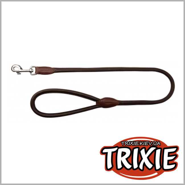 ТРИКСИ Украина - Поводок кожаный для собак TRIXIE (Размер:1м/13мм, Цвет:коричневый)