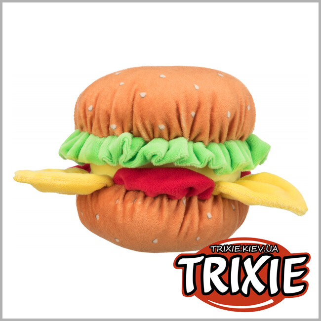 ТРИКСИ Украина - Мягкая игрушка Бургер Trixie для собак ( плюш  со звуком 13 см )