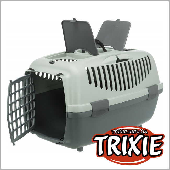 ТРИКСИ Украина - Be Eco переноска Capri 3-TRIXIE (S: 40х38х61см, антрацит/серо-зеленый)