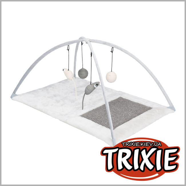 ТРІКСІ Україна - Килимок для котів Trixie 43114 Розважальний комплекс з дряпкою сизаль/плюш 60х33х42 см