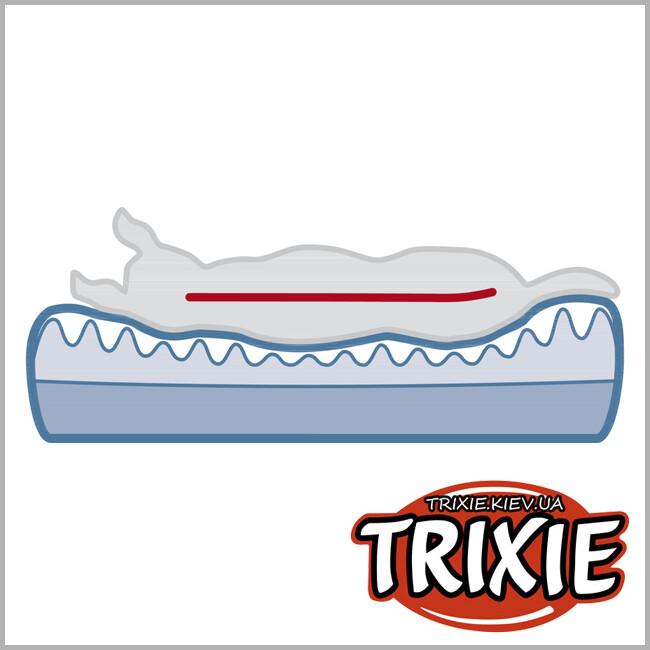 ТРИКСИ Украина - Ортопедический лежак Trixie Best of all Breeds Vital Mattress (80*50см,серо-корич/св-серый)